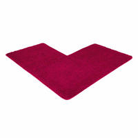 ECKBADEMATTE PARIS - Pink, Textil (100/100cm) - WohnDirect
