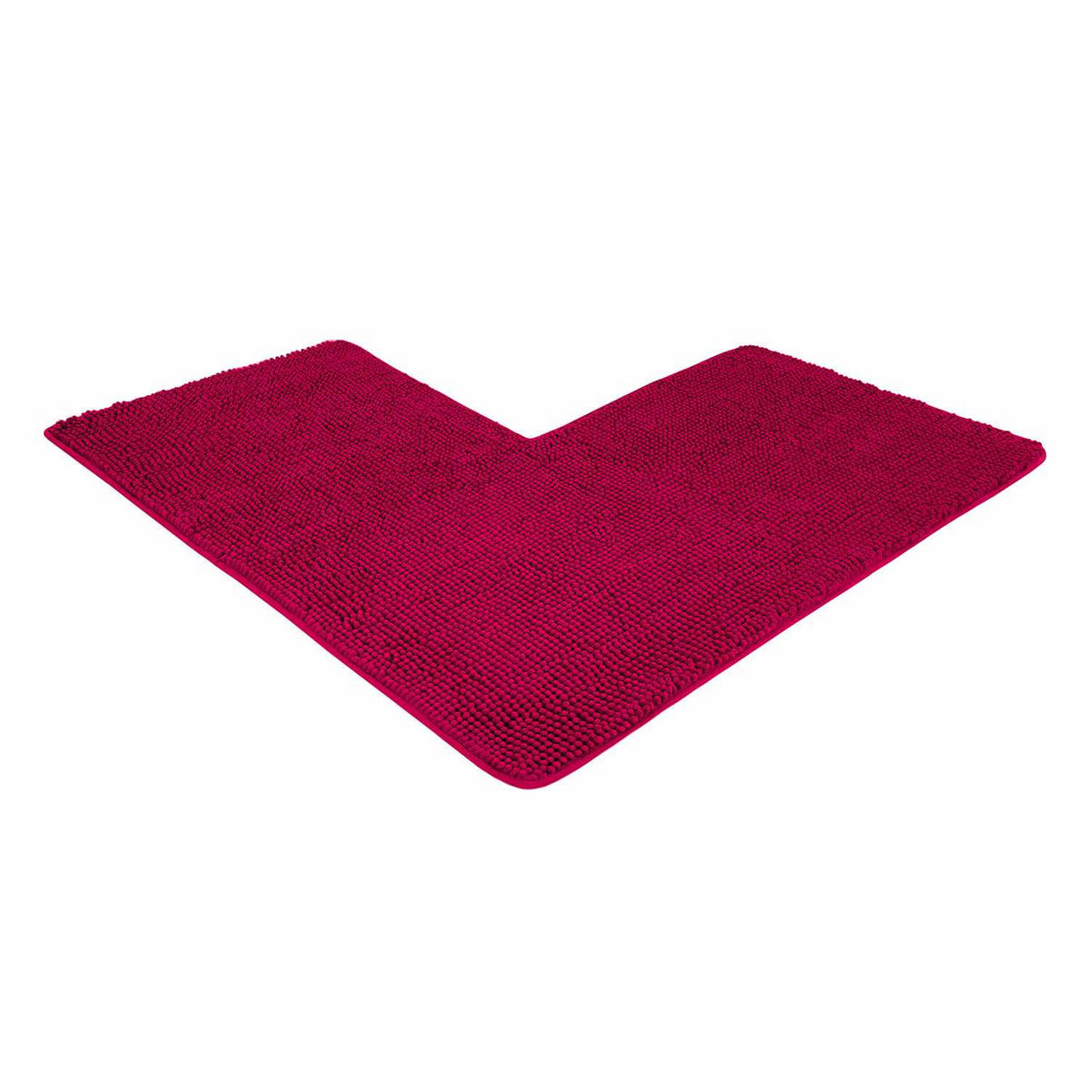 ECKBADEMATTE PARIS - Pink, Textil (100/100cm) - WohnDirect