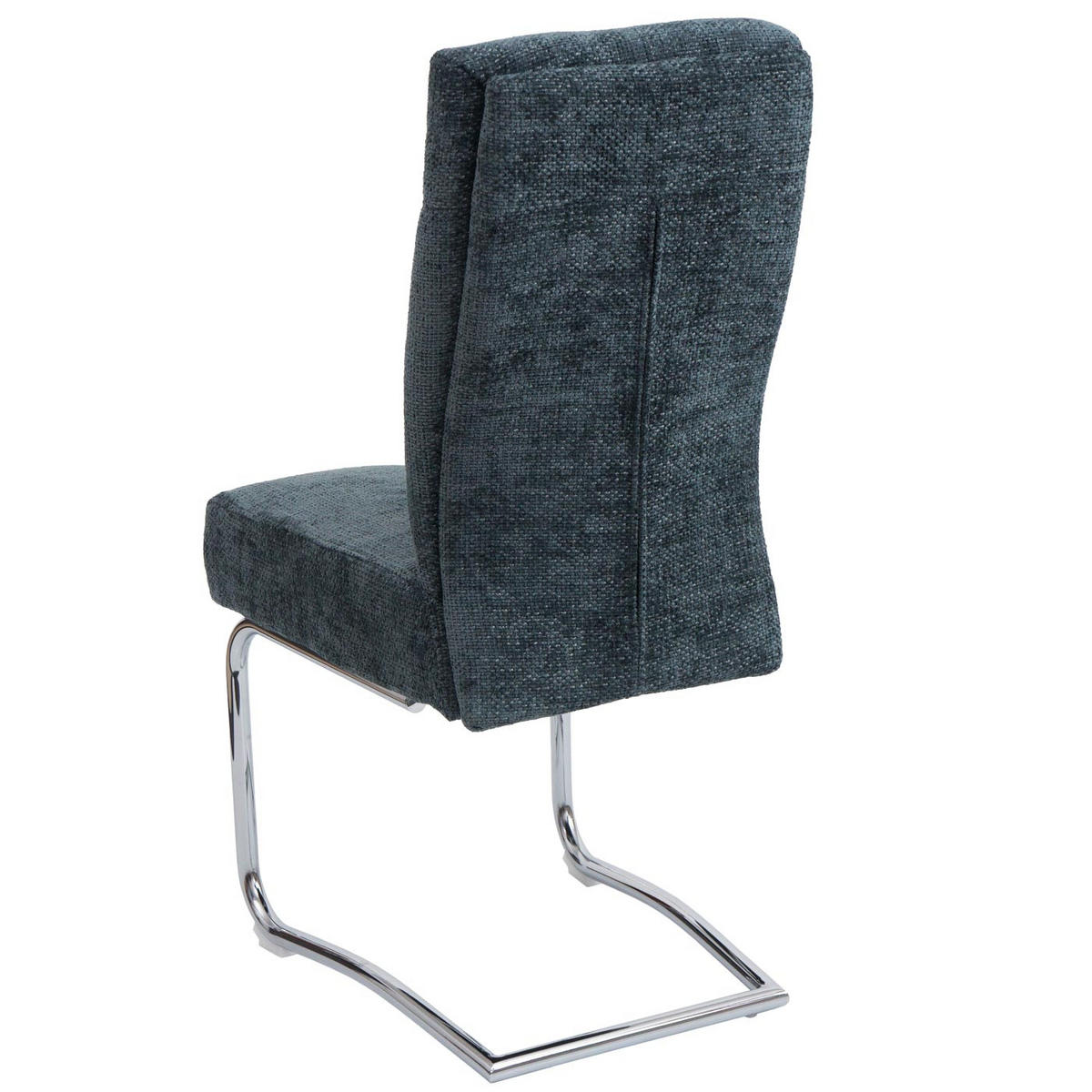 ESSZIMMERSTUHL 6er-Set gepolstert 105x46x60cm Sitzhöhe 53cm Metall Stoff/Textil Chenille Blau-Grün - Blau, Textil (46/105/60cm) - CHEFGASTRO