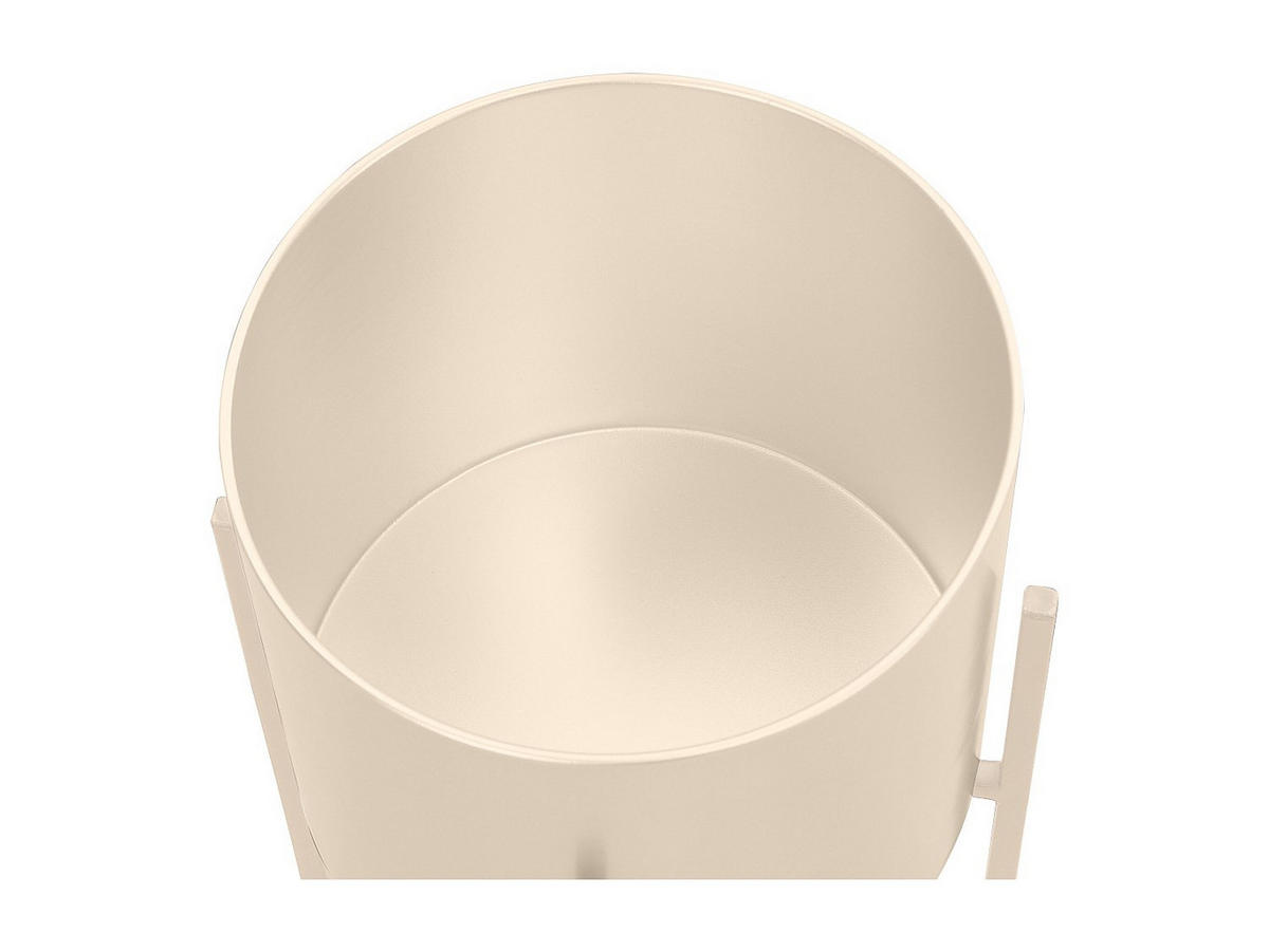 ÜBERTOPF - 23 cm, 25 cm x 25 cm, 23 cm - Metall - Beige EDMEE - Beige, Metall (23/39/25cm) - Vente-Unique