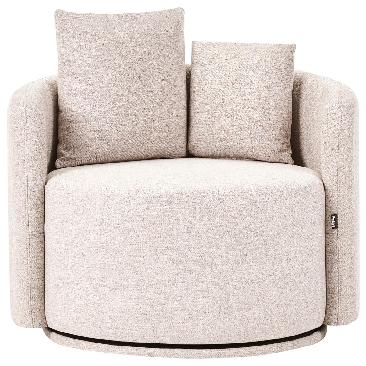 DREHSESSEL Stoff Beige Ennora - Beige, Textil (88/67/82cm) - Beliani