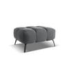POUF Samt Stoff Grau - Dunkelgrau/Schwarz, Textil/Metall (78/41/60cm) - Makamii