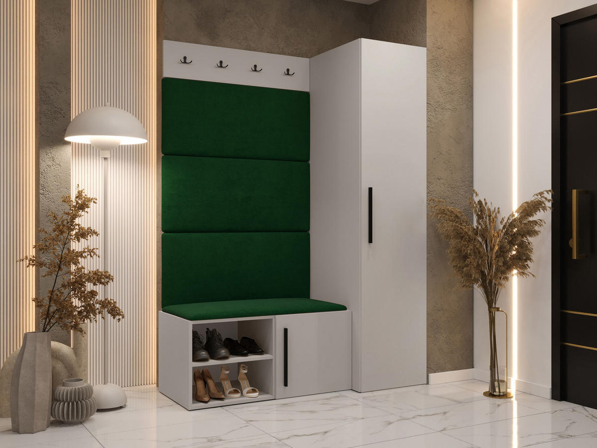 GARDEROBEN-SET Medi II - Kaschmir/Schwarz, Holzwerkstoff/Kunststoff (40/191/50cm) - MIRJAN24