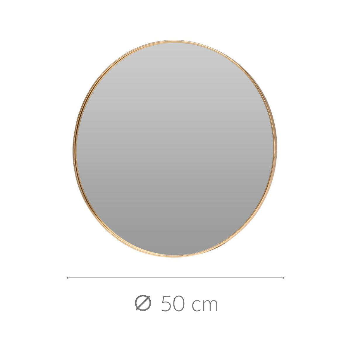 SPIEGEL 51,5/2,7/50,5 cm - Goldfarben, Glas (2.7/50.5/51.5cm) - Home Styling Collection