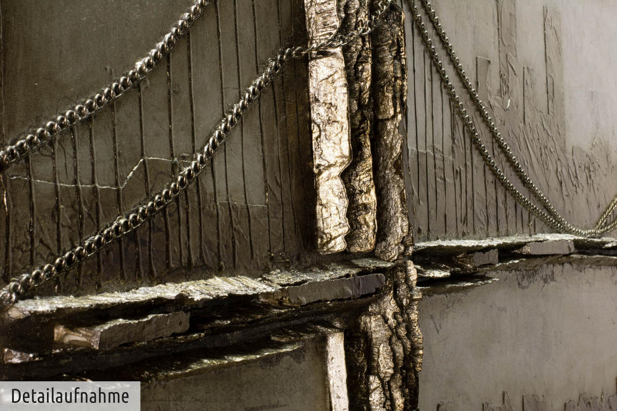 HOLZBILD Grau 144/44 cm - Braun/Grau, Holz (6.71/44cm) - KUNSTLOFT