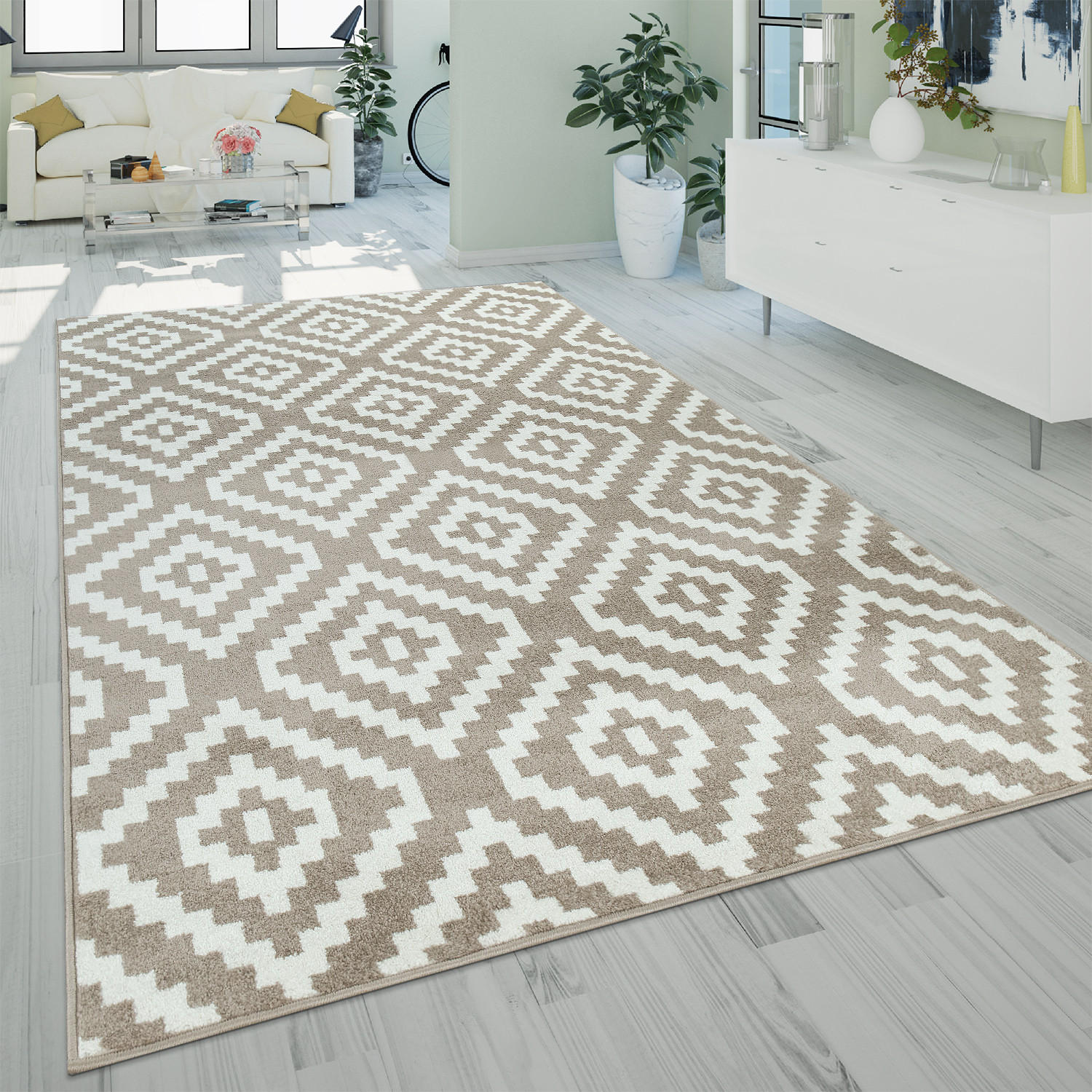 KURZFLORTEPPICH 160/220 cm Stella 400 - Beige, Textil (160/220cm) - Paco Home