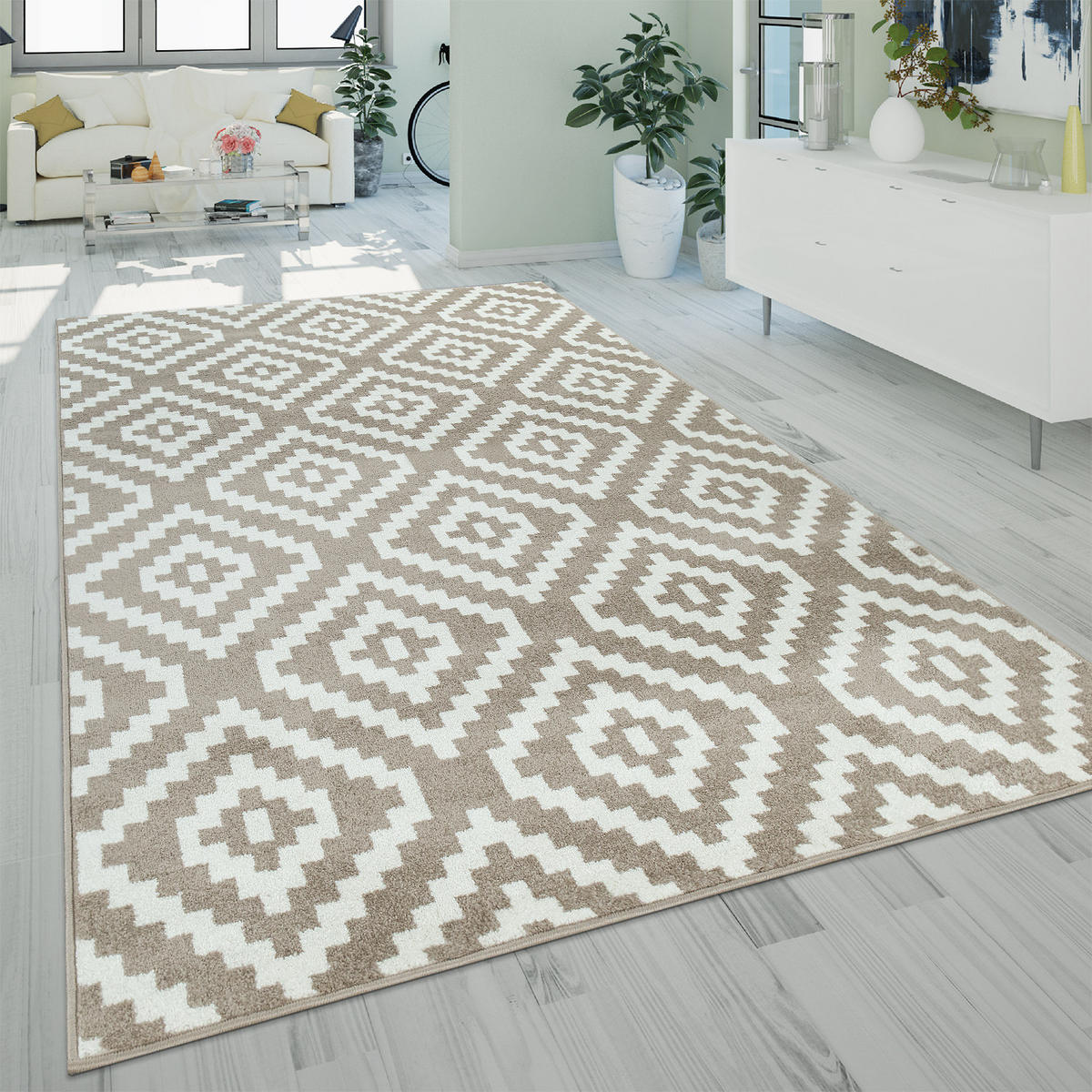 KURZFLORTEPPICH 160/220 cm Stella 400 - Beige, Textil (160/220cm) - Paco Home