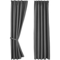 VORHANG 2ER SET NEWYORK HxB 225x140 cm Dunkelgrau - Dunkelgrau, Textil (140/225cm) - Gardinenbox