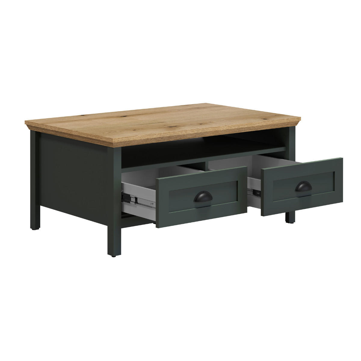 ESSTISCH Stanton Grün - Grün, Holzwerkstoff (45/101/101cm) - Trendteam