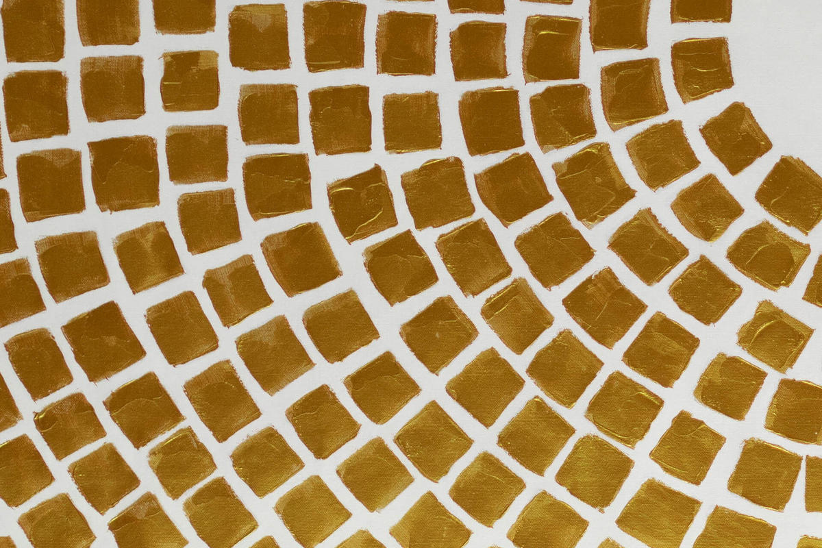 ÖLGEMÄLDE XXL Gold 200/100 cm - Goldfarben/Weiß, Holz/Textil (6.68/100cm) - KUNSTLOFT