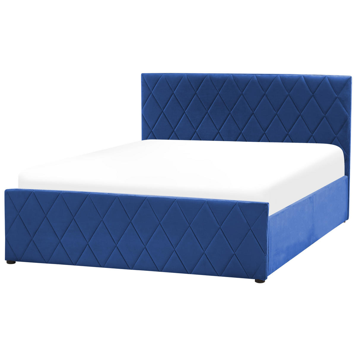 BETT mit Stauraum 140x200 cm Blau Rochefort - Blau, Textil (140/200cm) - Beliani
