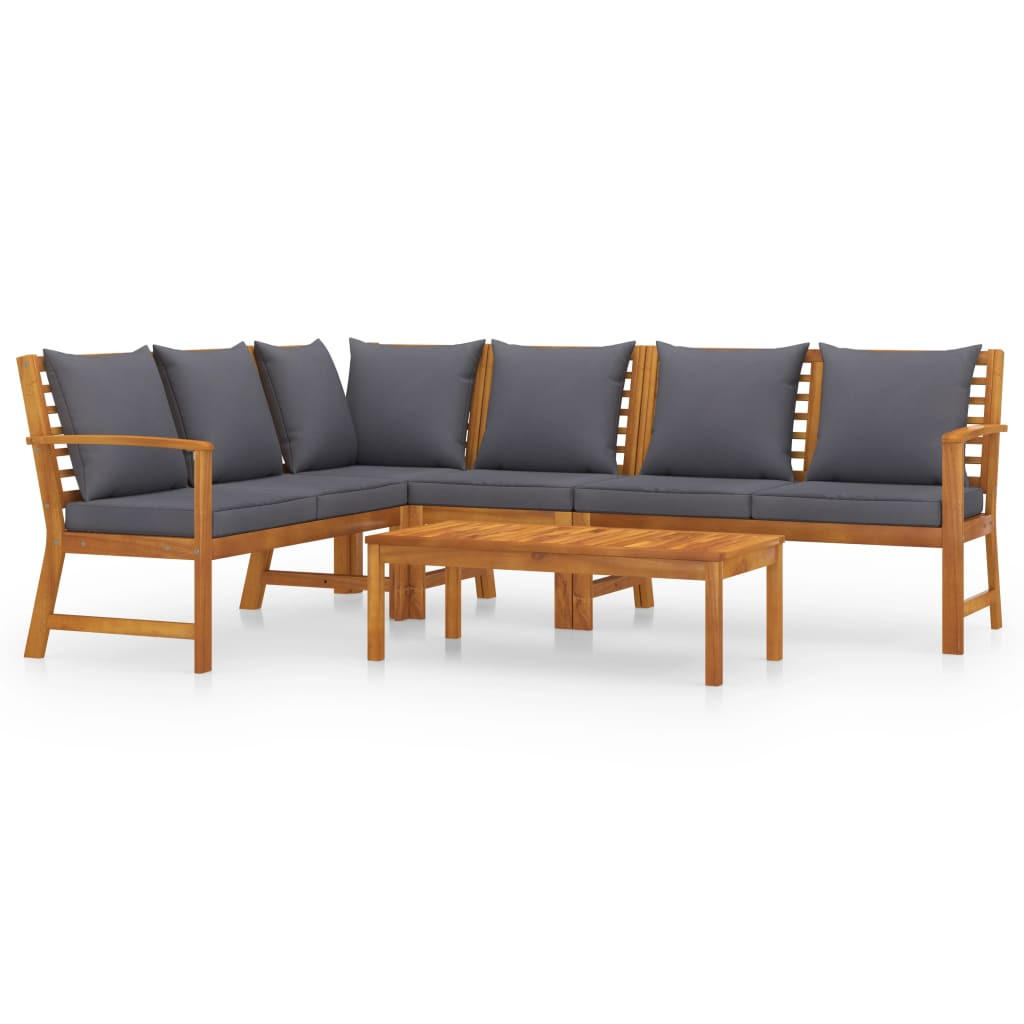 GARTENSET Reichmann 5-teilig - Grau, Holzwerkstoff - Nettlife