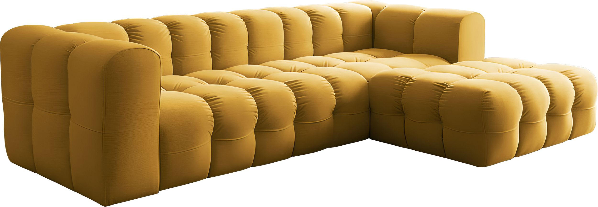 WFL Group Ecksofa Dunkelgelb 290x193 cm