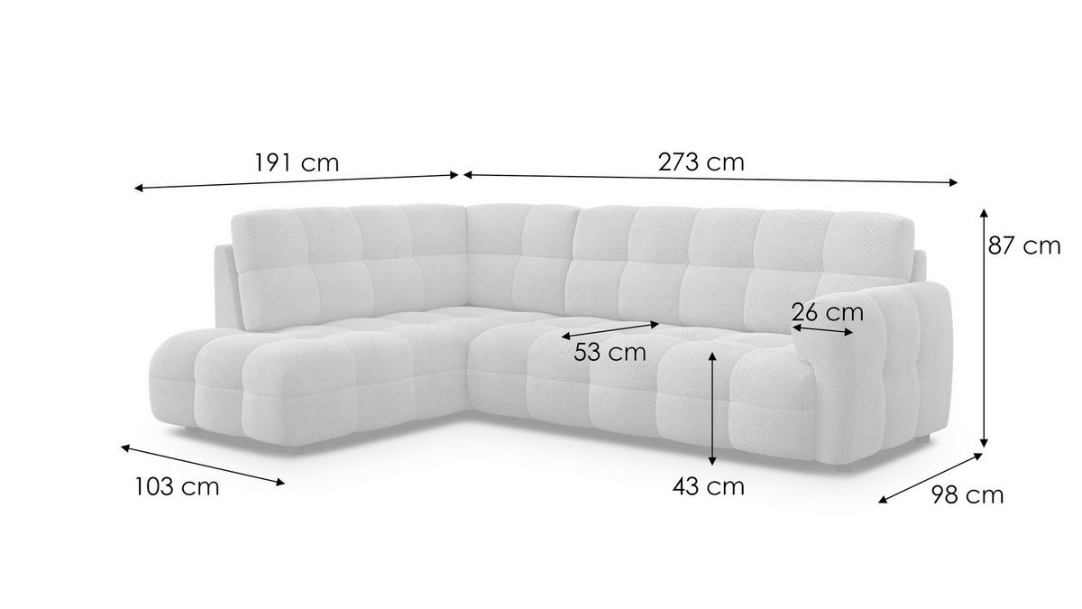 ECKSOFA MELLOW 5-Sitzer, olive - Schwarz/Grün, Holz/Textil (283/191cm) - Courtois Laville