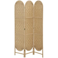 PARAVENT Papierseil Natur - Naturfarben, Holz/Papier (1.8/170/120cm) - HOMCOM