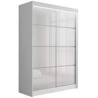 KLEIDERSCHRANK PEKA III mit LED - 120 cm - Weiß - Weiß, Holzwerkstoff (120/215/61cm) - ALTDECOR