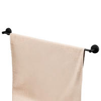 BADETUCHSTANGE PIAZZA BLACK, Edelstahl, schwarz - Schwarz, Metall (76/6/6cm) - bremermann