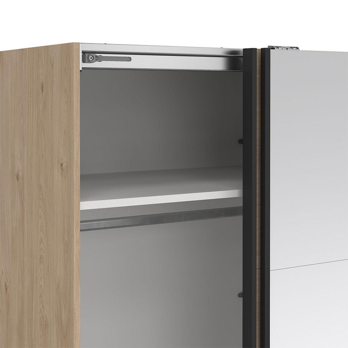 SCHIEBETÜRENSCHRANK, Bergamo, Eiche, Holzwerkstoff, 179 x 67 x 221 cm - Eichefarben, Holzwerkstoff (179/221/67cm) - ebuy24