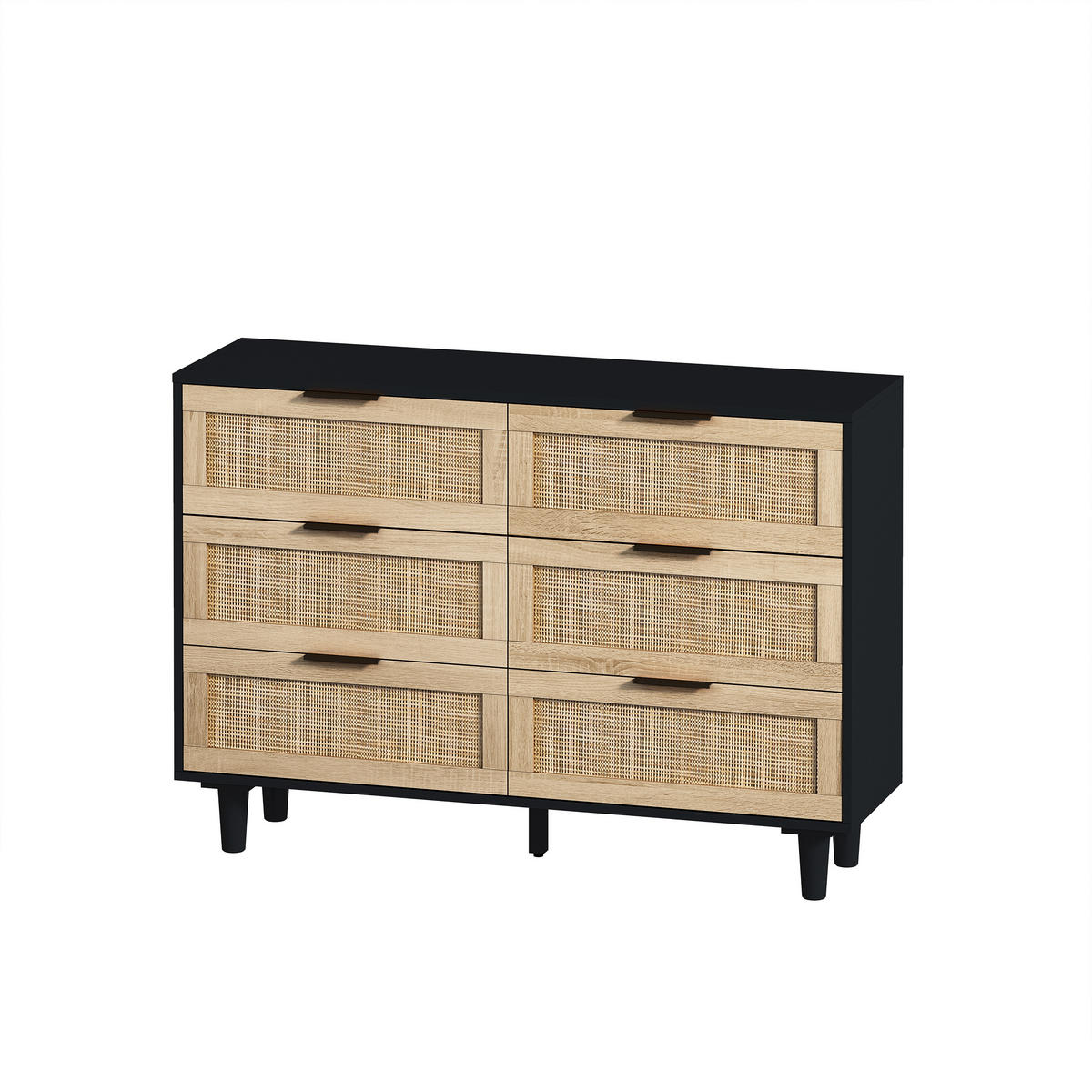 SIDEBOARD Schwarz 110/40/75 cm - Schwarz, Holzwerkstoff (40/75/110cm) - Urban Meuble
