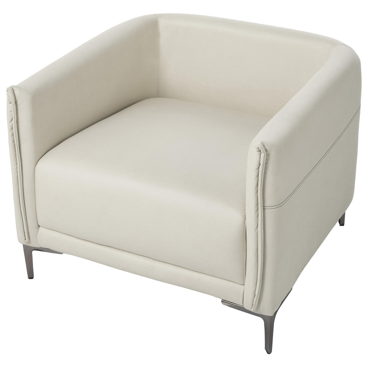 SOFA-SET 6-Sitzer Stoff Hellbeige Cilens - Beige/Silberfarben, Textil (212/93/83cm) - Beliani