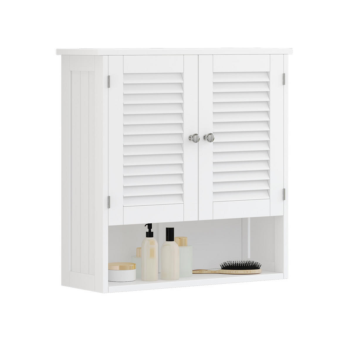 HÄNGESCHRANK Riad Weiß 60 x 66 cm mit 2 Türen - Weiß, Holzwerkstoff (60/66/20cm) - Vicco
