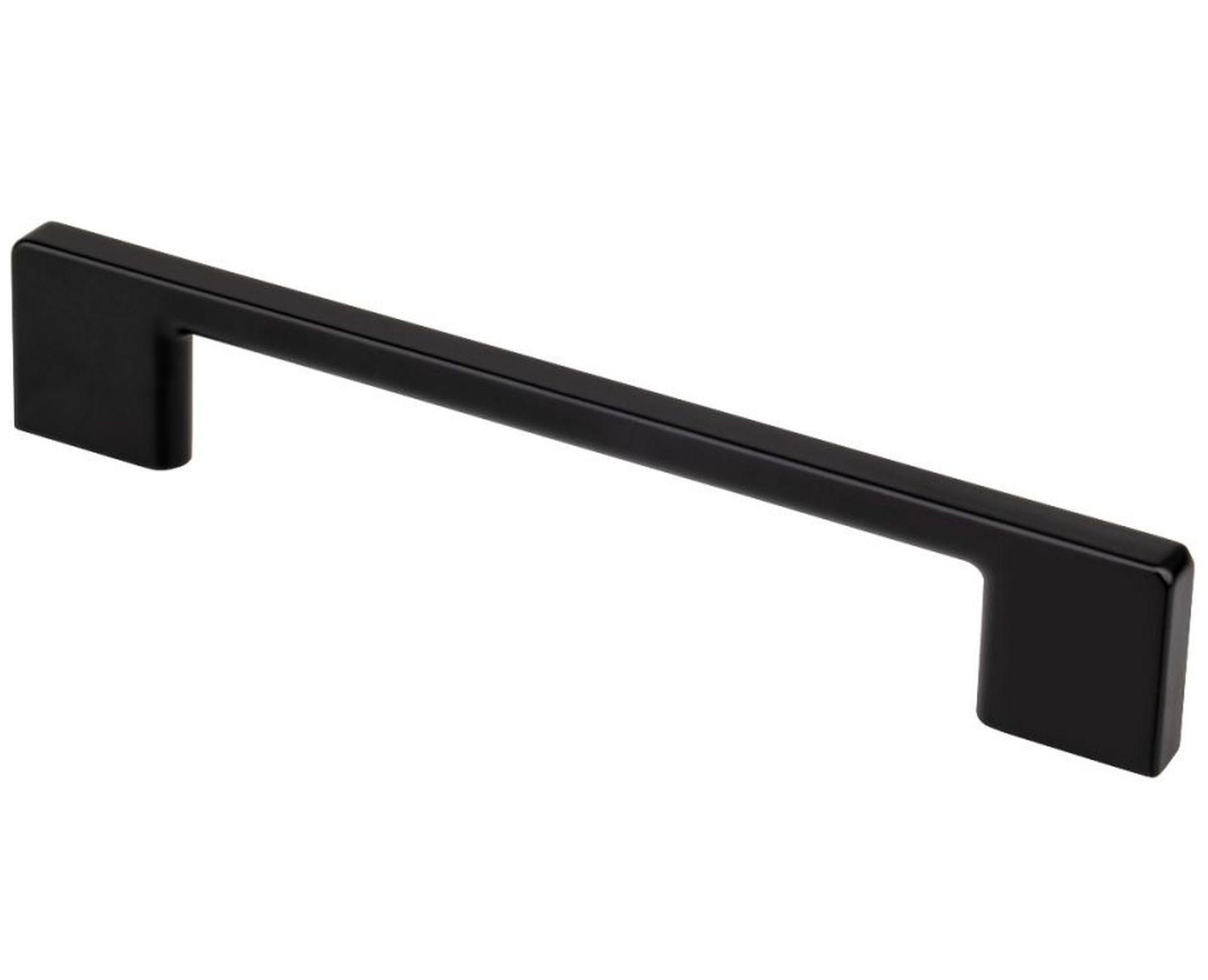 MÖBELGRIFF BA 160mm, Küchengriff Schwarz matt, Schrankgriff modern - Schwarz, Metall (0.8/2.8/19.4cm)