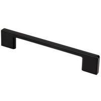 MÖBELGRIFF BA 128mm, Küchengriff Schwarz matt, Schrankgriff modern - Schwarz, Metall (0.8/2.8/16.2cm)