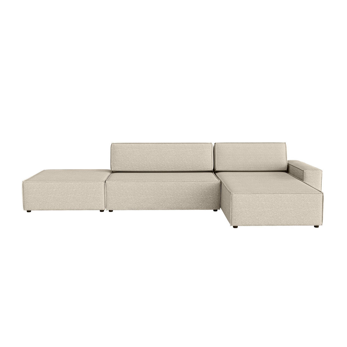 ECKSOFA Lummo La mit Schlaffunktion, Beige - Beige, Textil (363/185cm) - Fedve