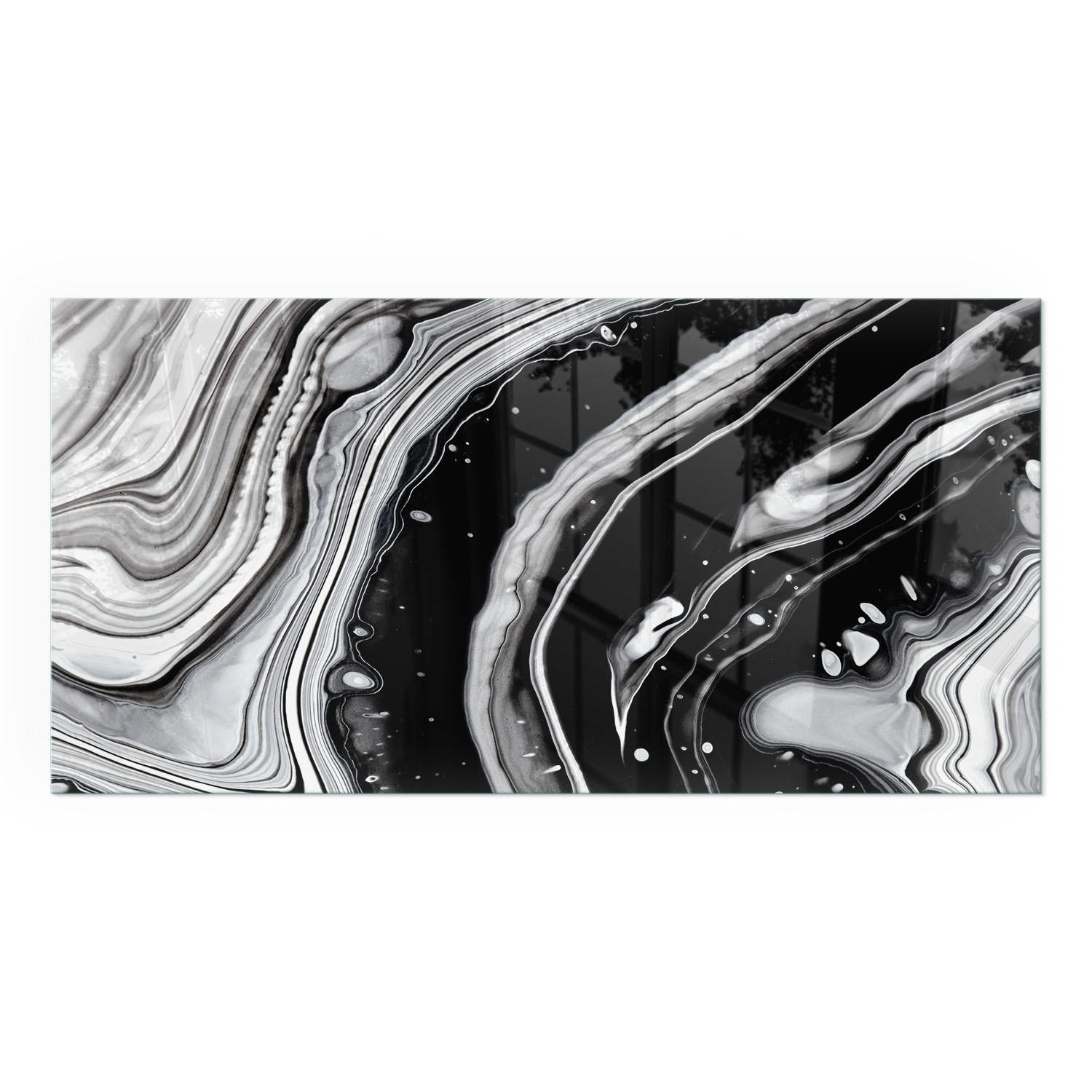 GLASPLATTE für Kamin 100x50 cm - Multicolor, Glas (100/50/0.4cm) - TULUP