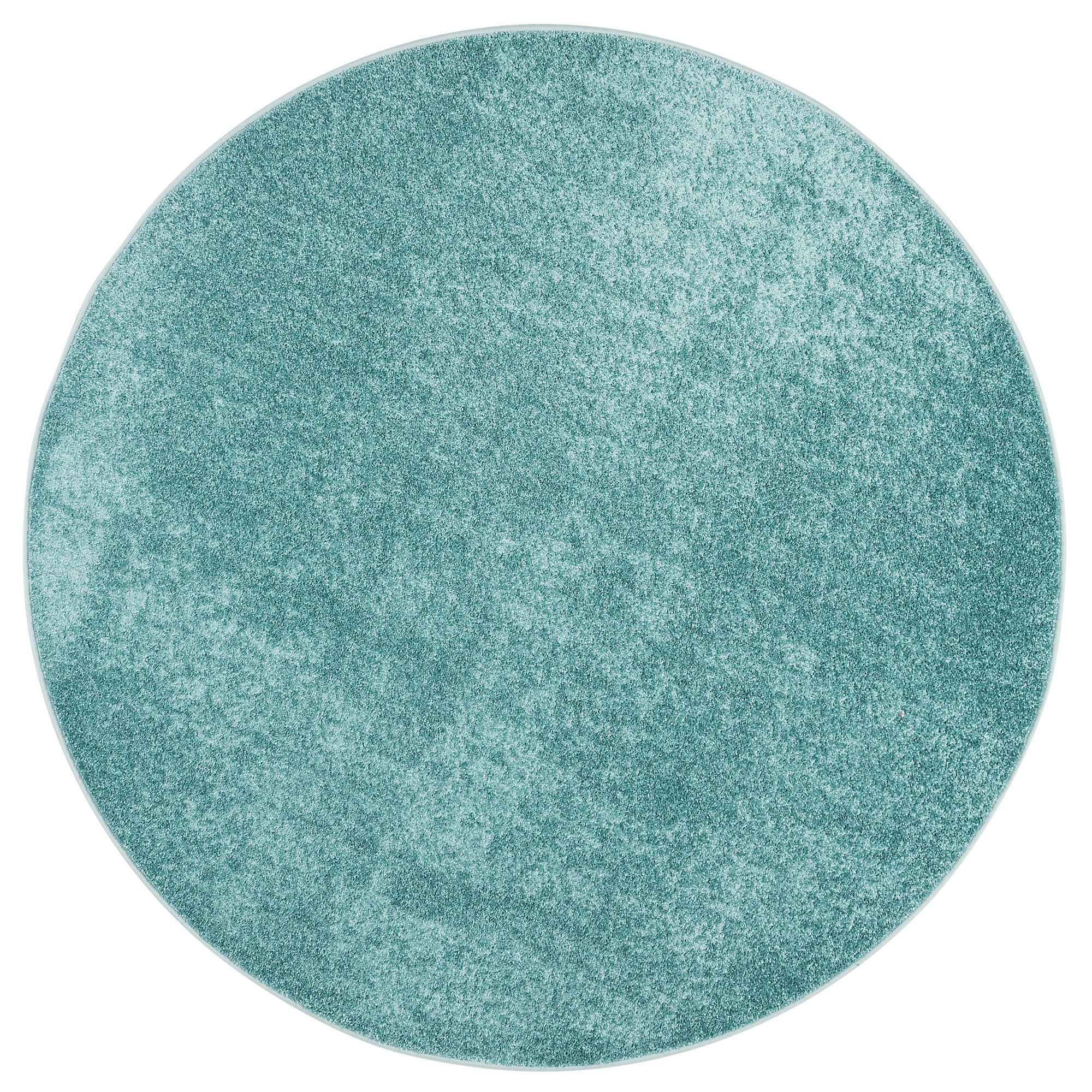 HOCHFLOR VELOURS TEPPICH LUNA RUND - Mintgrün, Textil (133/133cm) - Snapstyle