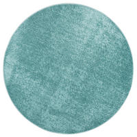 HOCHFLOR VELOURS TEPPICH LUNA RUND - Mintgrün, Textil (100/100cm) - Snapstyle