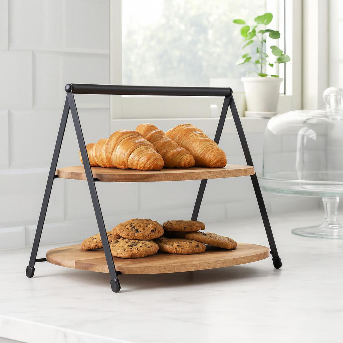 SERVIERPLATTE für Snacks Quest Braun 27/18/25 cm - Braun, Holz (25cm) - Excellent Houseware