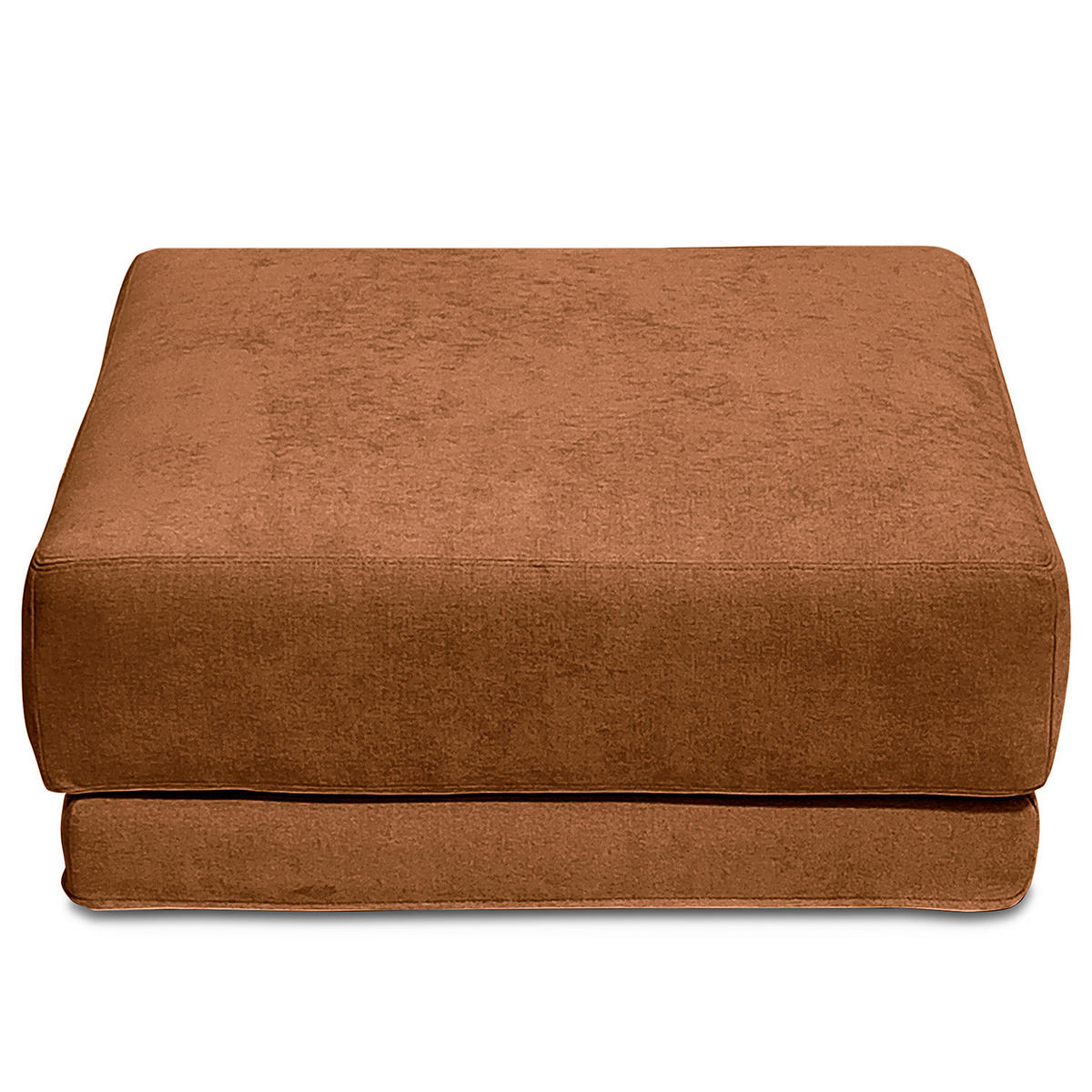 POLSTERHOCKER mit Wechselbezug - Webstoff - Schwarz/Kupferfarben, Holz/Kunststoff (92/45/92cm) - home24