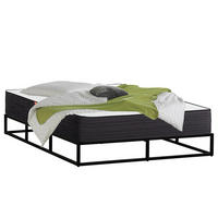 METALLBETT - Schwarz, Metall (140/200cm) - home24