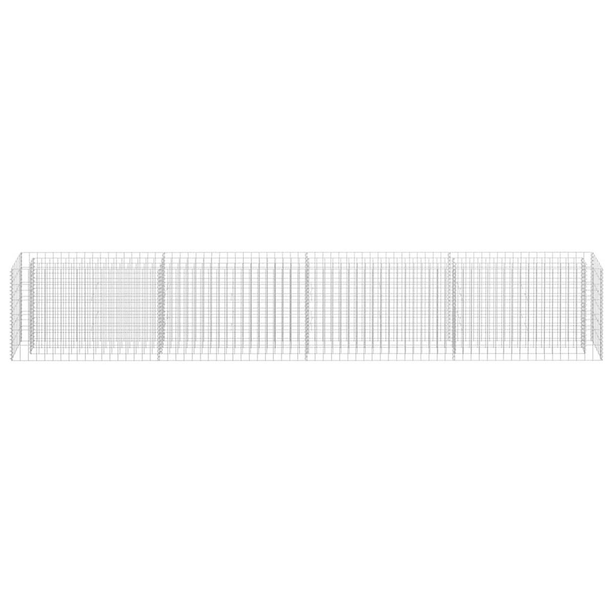 GABIONEN-HOCHBEET Verzinkter Stahl 360/30/60 Cm - Silberfarben, Metall (360/60/30cm) - vidaXL