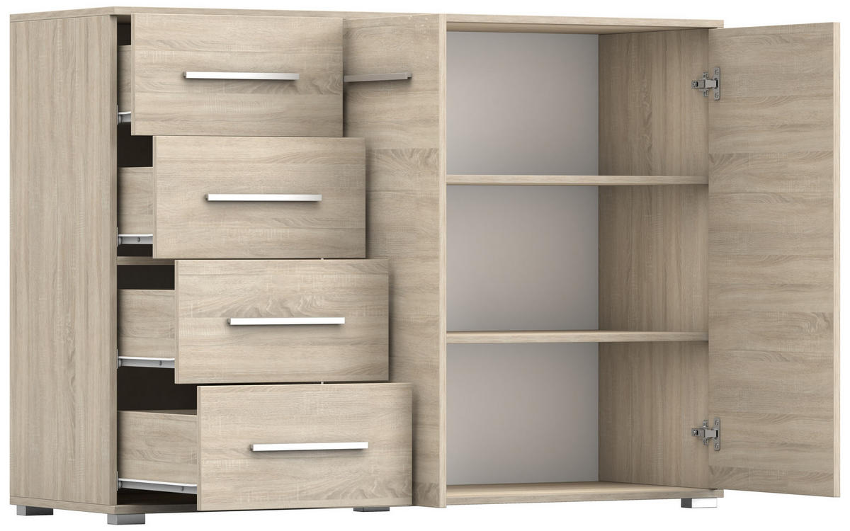 KOMMODE - Highboard IRYS 01 2D4S Sonoma - Sonoma Eiche, Holzwerkstoff (135/95/45cm) - Möblo
