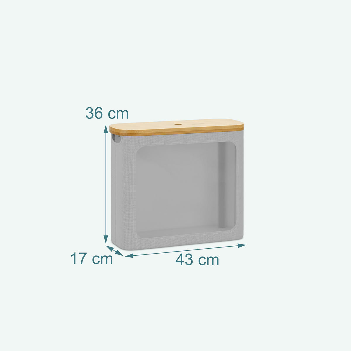 TOILETTENPAPIER-AUFBEWAHRUNG - Grau, Holz/Kunststoff (43/36/17cm) - Relaxdays