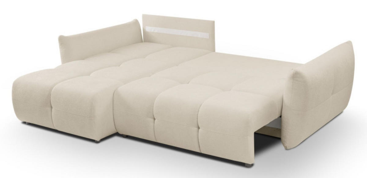 ECKSOFA Ecru BOSE Mit Schlaffunktion Links - Ecru, Textil (257/177cm) - Sepro Meble