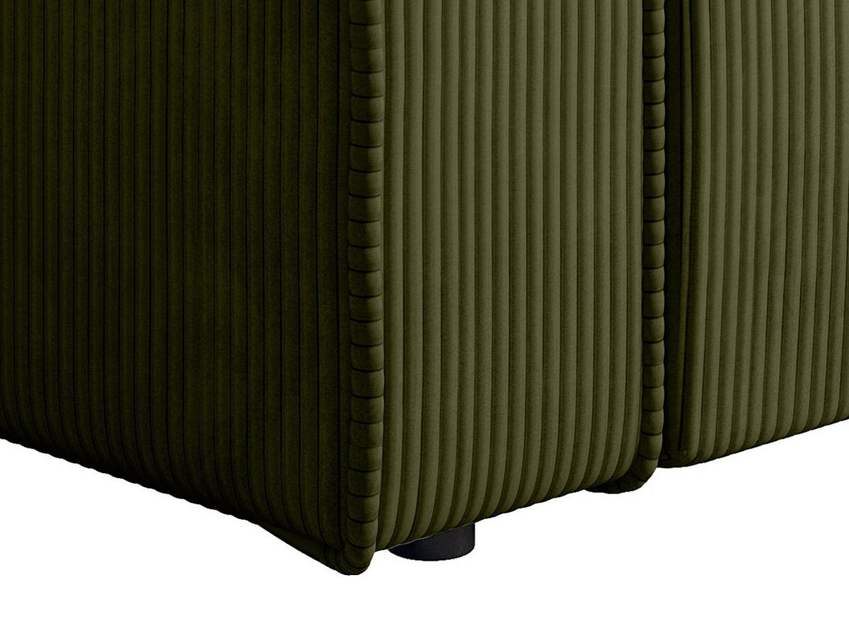 SESSEL mit gerader Rückenlehne - 1 Person-Sitzer - Samt, Stoff - Khaki - - Olivgrün, Textil (120/85/86cm) - Vente-Unique
