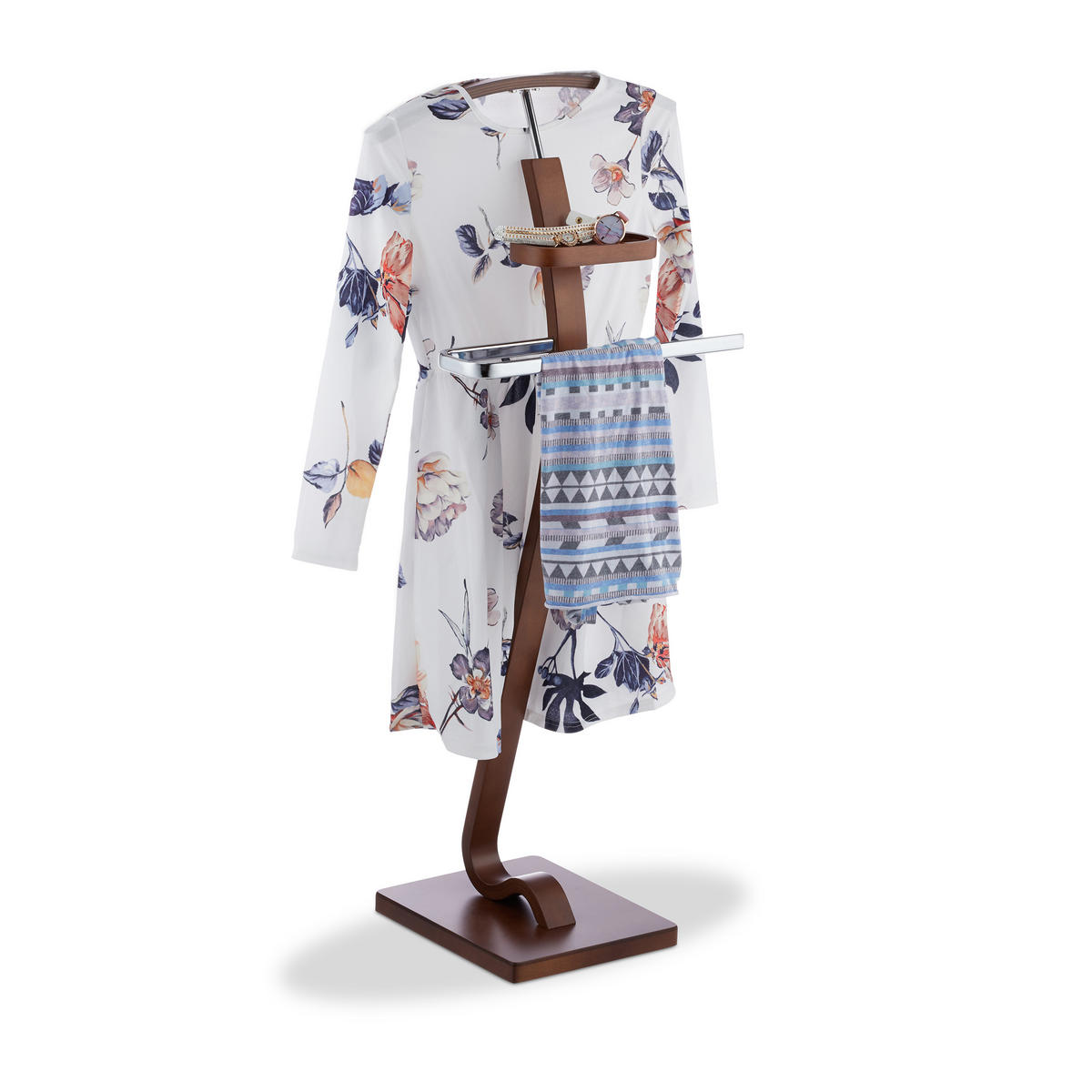 HERRENDIENER - Braun, Holzwerkstoff/Metall (46.5/112/33cm) - Relaxdays