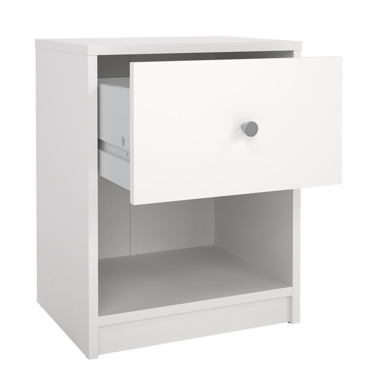 NACHTSCHRANK weiß - Weiß, Holzwerkstoff (38/48/30cm) - ebuy24