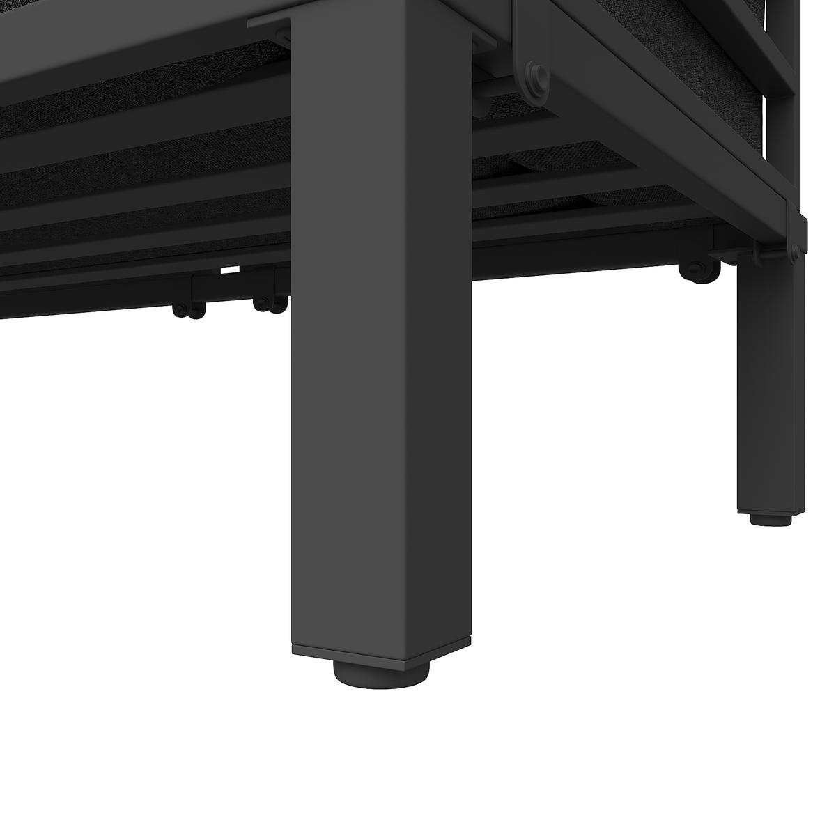 GARTENSET 4-5 Sitzer Grau Mit Verstellbaren Füßen & Glastisch - Grau, Metall - FLIEKS