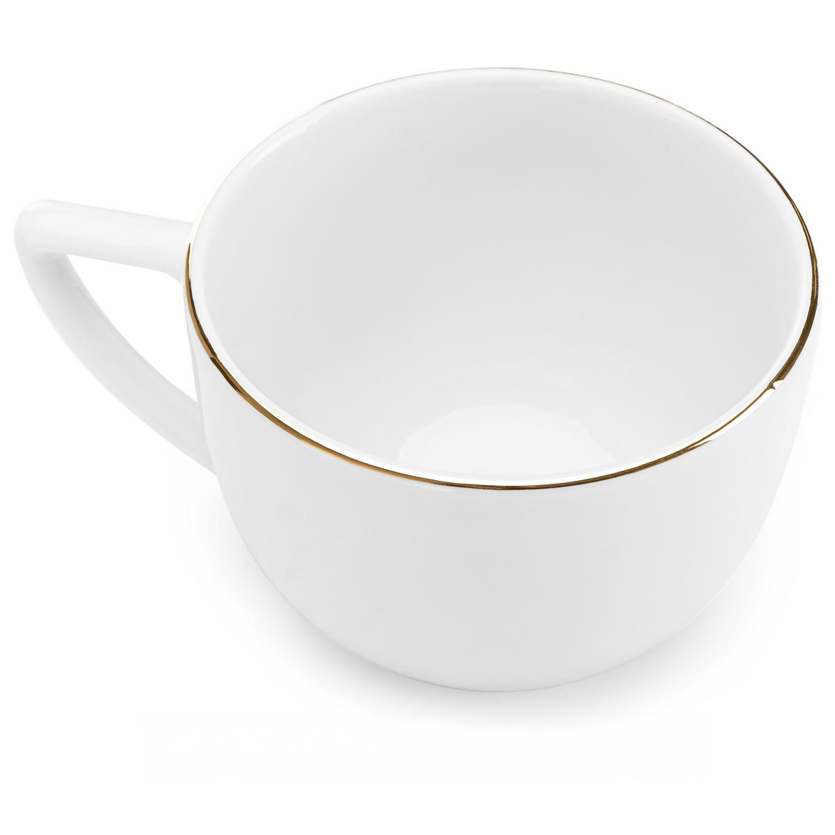 KAFFEESERVICE CARLINA 6-Personen 18-tlg - Goldfarben/Weiß, Keramik (19/2/19cm) - KONSIMO®