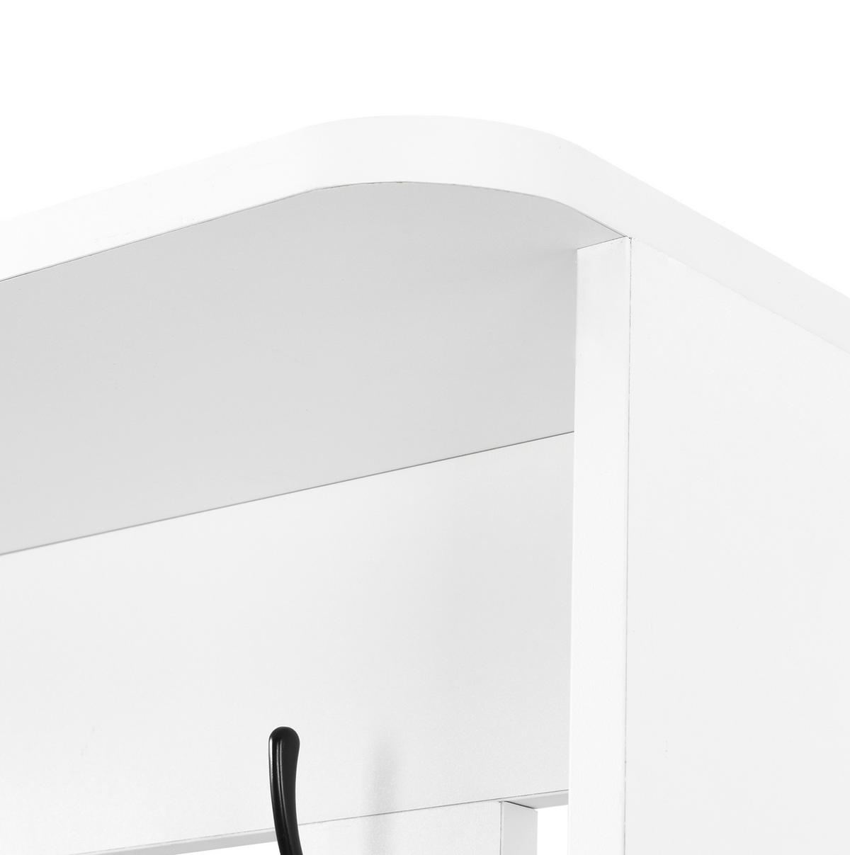 FLURGARDEROBE mit Sitzbank 100 x 35 x 180 cm MDF Weiß - Weiß, Holzwerkstoff (35/180/100cm) - Beauniv
