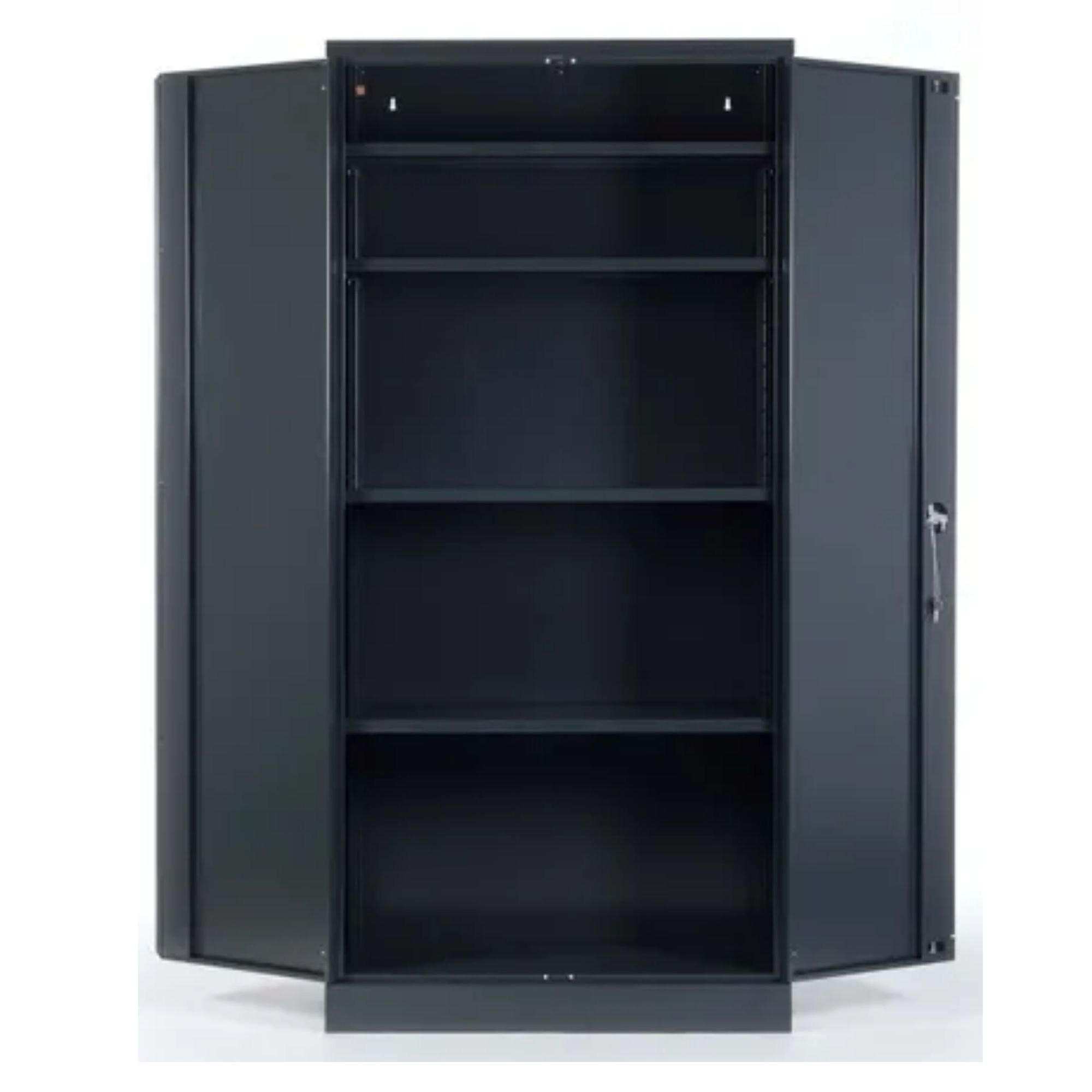 STAHLSCHRANK Bee mit 9 verzinkten Fachböden 195x92x50 cm Korpusfarbe Anthrazit Frontfarbe Anthrazit - Anthrazit, Metall (92/195/50cm)