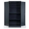 STAHLSCHRANK Bee mit 5 verzinkten Fachböden 195x92x50 cm Korpusfarbe Anthrazit Frontfarbe Anthrazit - Anthrazit, Metall (92/195/50cm)