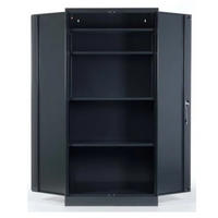 STAHLSCHRANK Bee mit 5 verzinkten Fachböden 195x92x50 cm Korpusfarbe Anthrazit Frontfarbe Anthrazit - Anthrazit, Metall (92/195/50cm)