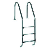 POOLLEITER 3-stufig aus Edelstahl für Einbaupools - Silberfarben, Metall (72/160/9cm) - Swim & Fun 