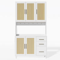 BUFFET Weiß 100/40/183 cm - Weiß, Holz (100/183/40cm) - PANGIVO