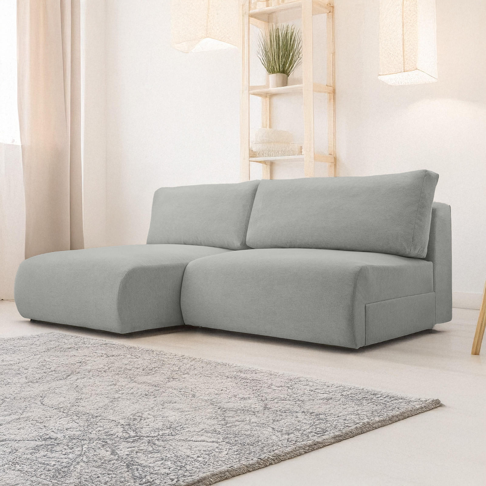 ECKSOFA Ripley mit Schlaffunktion, Grau - Grau, Textil (223/150cm) - Fedve